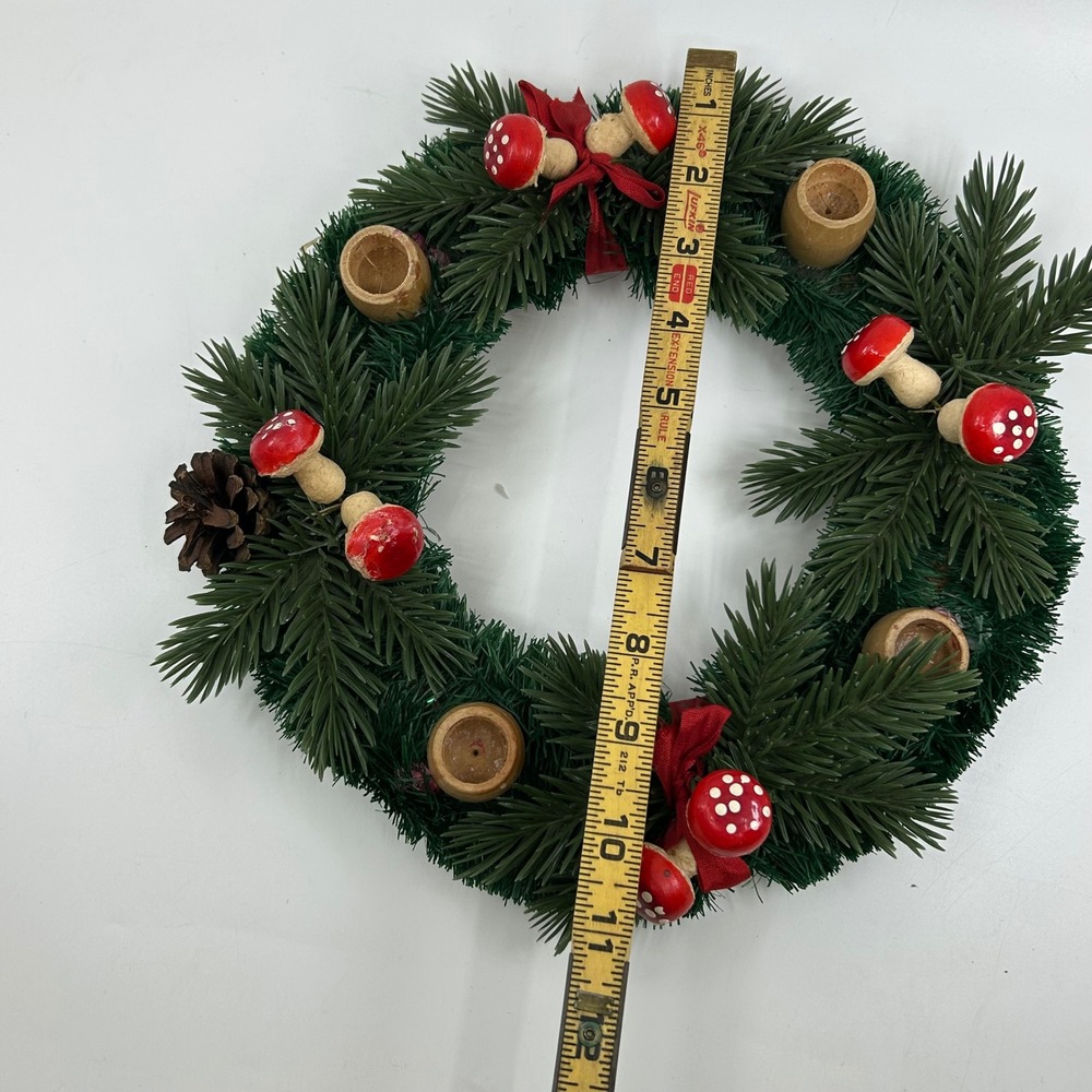 Vintage Swedish Mid Center Mushroom Table Candle Wreath Center Piece - Picture 10 of 13